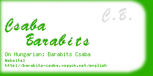 csaba barabits business card